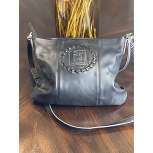 Vintage Liz Claiborne Black Crossbody Bag Adjustable Shoulder Strap​​